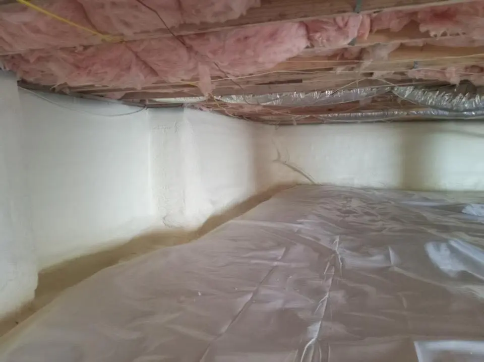 Crawl space encapsulation with closed-cell spray foam for Metal Roof Coating in Tyngsborough
